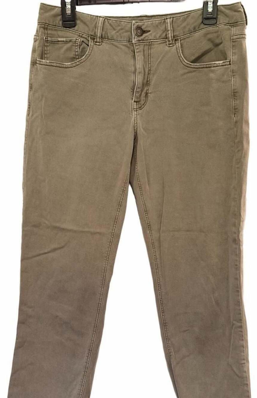 American Eagle Outfitters Super Stretch X Olive Green Pants Size 8 Regular